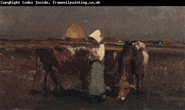 Nicolae Grigorescu Peasant Watching her Cows at Barbizon